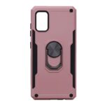 Hoesje geschikt voor Samsung Galaxy A41 Hoesje - Anti-Shock Hybrid Ring Armor Rosegoud