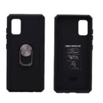 Hoesje geschikt voor Samsung Galaxy A41 Hoesje - Anti-Shock Hybrid Ring Armor Zwart
