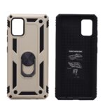 Hoesje geschikt voor Samsung Galaxy A51 Hoesje - Anti-Shock Hybrid Ring Armor Goud