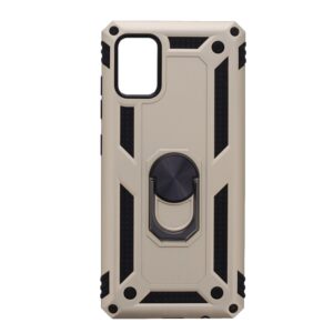 Hoesje geschikt voor Samsung Galaxy A51 Hoesje - Anti-Shock Hybrid Ring Armor Goud