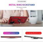 Hoesje geschikt voor Samsung Galaxy A51 Hoesje - Anti-Shock Hybrid Ring Armor rood