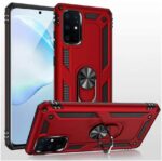 Hoesje geschikt voor Samsung Galaxy A51 Hoesje - Anti-Shock Hybrid Ring Armor rood