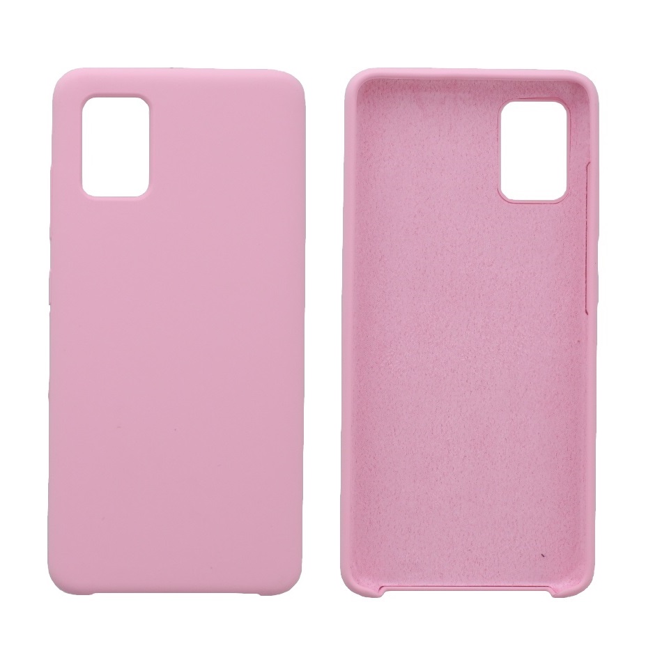 Hoesje geschikt voor Samsung Galaxy A51 siliconen hoesje - licht roze