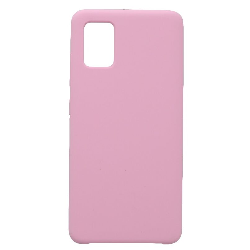 Hoesje geschikt voor Samsung Galaxy A51 siliconen hoesje - licht roze
