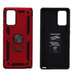 Hoesje geschikt voor Samsung Galaxy A71 Hoesje - Anti-Shock Hybrid Ring Armor Rood