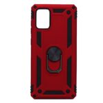 Hoesje geschikt voor Samsung Galaxy A71 Hoesje - Anti-Shock Hybrid Ring Armor Rood