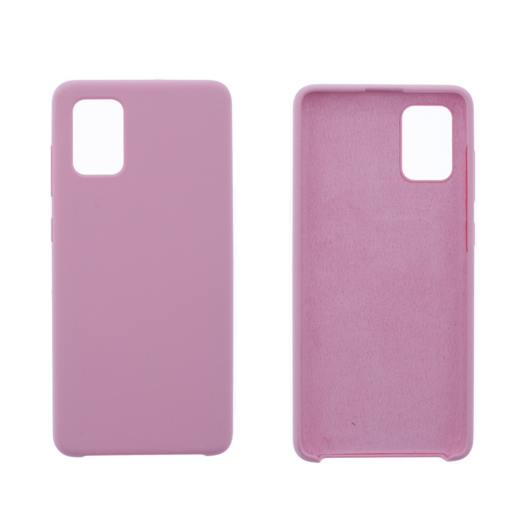Hoesje geschikt voor Samsung Galaxy A71 siliconen hoesje - licht roze