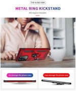 Hoesje geschikt voor Samsung Galaxy M21 Hoesje - Anti-Shock Hybrid Ring Armor Goud