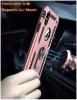 Hoesje geschikt voor Samsung Galaxy S10e Hoesje - Anti-Shock Hybrid Ring Armor Rosegoud