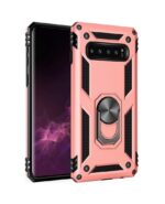 Hoesje geschikt voor Samsung Galaxy S10e Hoesje - Anti-Shock Hybrid Ring Armor Rosegoud