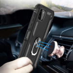 Hoesje geschikt voor Samsung Galaxy S20 Plus Hoesje - Anti-Shock Hybrid Ring Armor Zwart