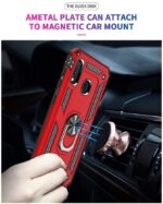 Hoesje geschikt voor Samsung Galaxy S20FE Hoesje - Anti-Shock Hybrid Ring Armor Rood