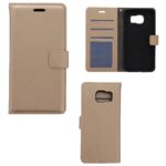 Hoesje geschikt voor Samsung Galaxy S7 Edge - Bookcase Goud - portemonee hoesje