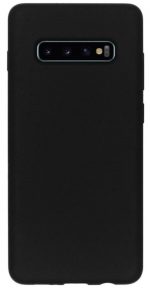Hoesje geschikt voor Siliconen hoesje voor Samsung Galaxy S10 - Zwart