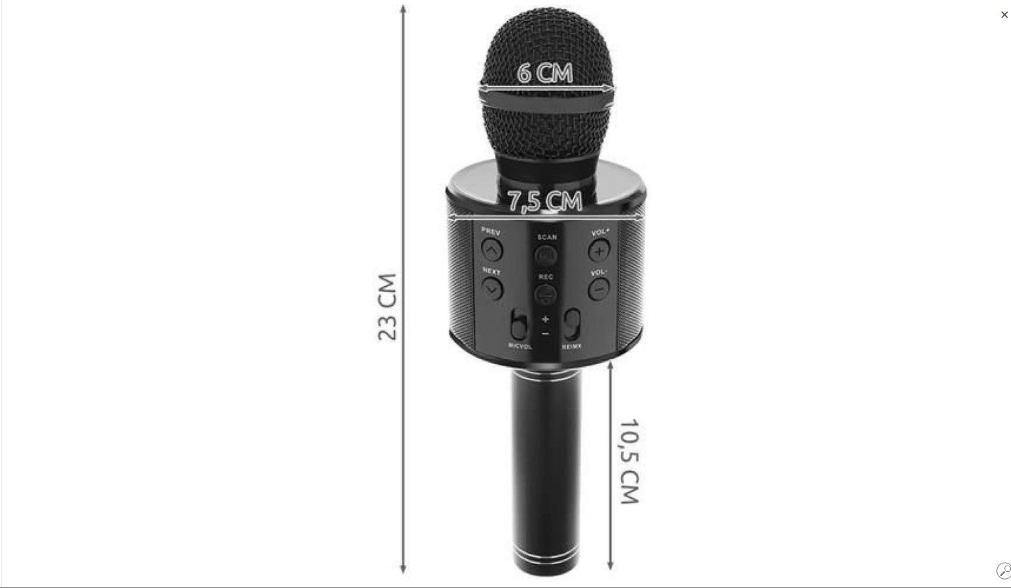 Karaoke Microfoon - Draadloos - Bluetooth Verbinding - Zwart - Voor de gezelligste feestjes