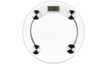 LuxeBass Digitale weegschaal transparante ronde schaal kan automatisch schakelen de machine kan schakelen tussen kilogrammen en ponden meting nauwkeurige en stabiele huishoudelijke weegschaal - wit