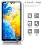 LuxeBass Hoesje geschikt voor Huawei Y5 2019 Transparante silicone hoesje + 2X Tempered Glas Screenprotector