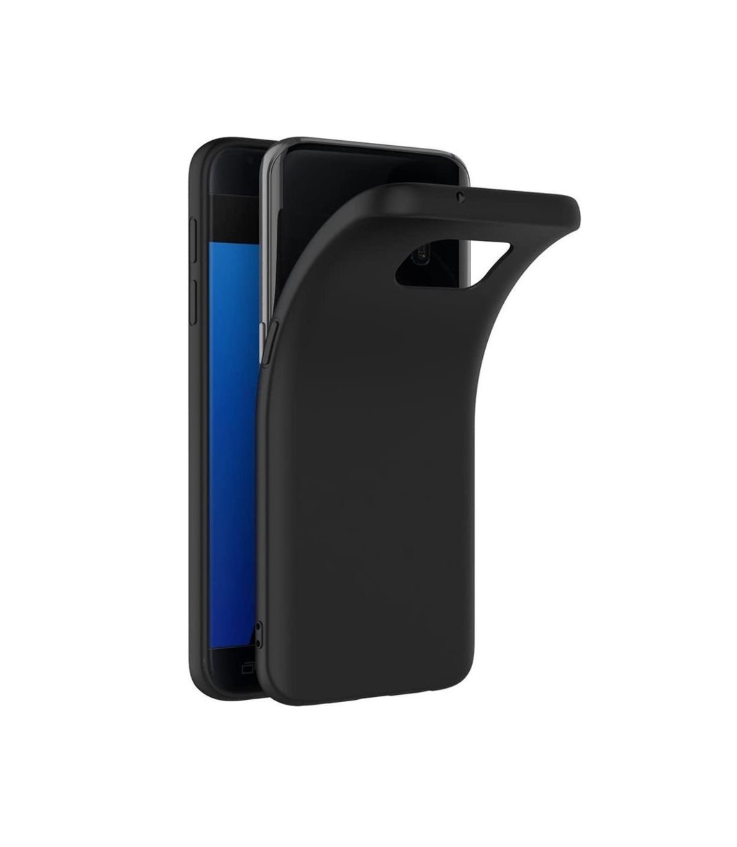 LuxeBass hoesje geschikt voor Zwarte siliconen hoesje voor Samsung Galaxy S7 Edge