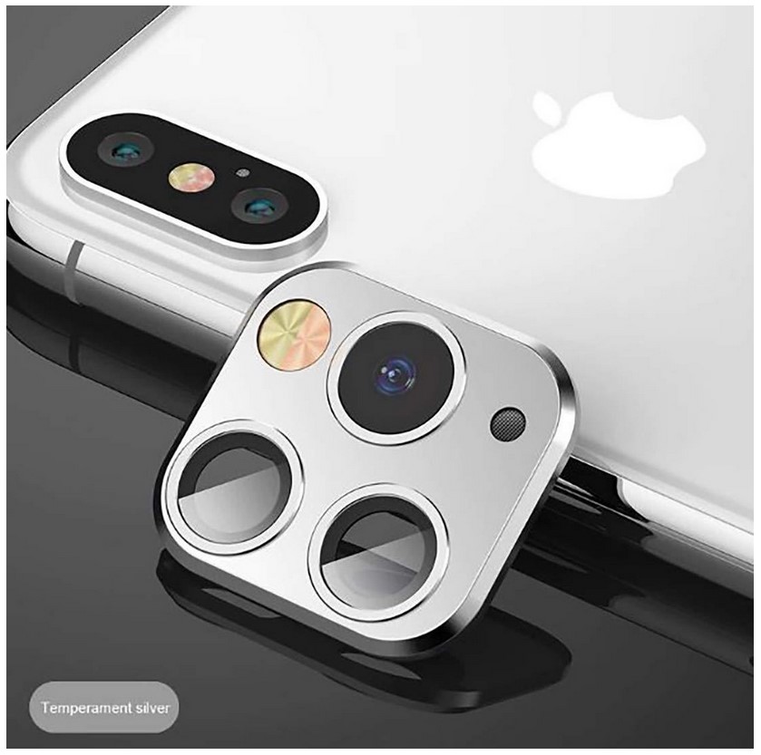 LuxeBass Lens Cover geschikt voor iPhone 11 Camera Lens Glass Protector - Zilver