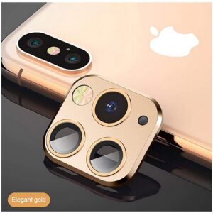 LuxeBass Lens Cover geschikt voor iPhone 11 Pro Max Camera Lens Glass Protector - Goud