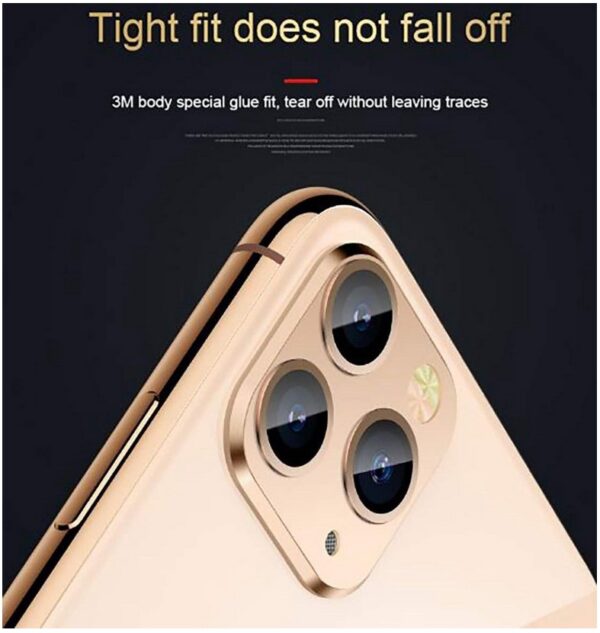 LuxeBass Lens Cover geschikt voor iPhone 11 Pro Max Camera Lens Glass Protector - Goud