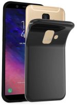 Hoesje geschikt voor Siliconen hoesje voor Samsung Galaxy A6 Plus (2018) - Zwart