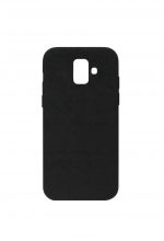 Hoesje geschikt voor Siliconen hoesje voor Samsung Galaxy A6 Plus (2018) - Zwart