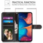 LuxeBass hoesje geschikt voor Samsung Galaxy A41 hoesje book case + 2 stuks Glas Screenprotector zwart