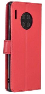 LuxeBass Hoesje geschikt voor Huawei Mate 30 Pro hoesje book case + 2x Glas Screenprotector rood