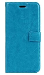 LuxeBass hoesje geschikt voor iPhone 6 hoesje book case + 2x Glas Screenprotector turquoise