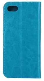 LuxeBass hoesje geschikt voor iPhone 7 / iPhone 8 Plus hoesje book case + 2x Glas Screenprotector turquoise