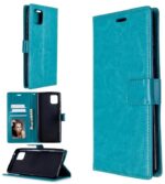 LuxeBass hoesje geschikt voor Samsung Galaxy A41 hoesje book case + 2 stuks Glas Screenprotector turquoise