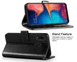 LuxeBass hoesje geschikt voor Samsung Galaxy A41 hoesje book case + 2 stuks Glas Screenprotector zwart