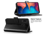 LuxeBass hoesje geschikt voor Samsung Galaxy J6 2018 hoesje book case + 2 stuks Glas Screenprotector zwart
