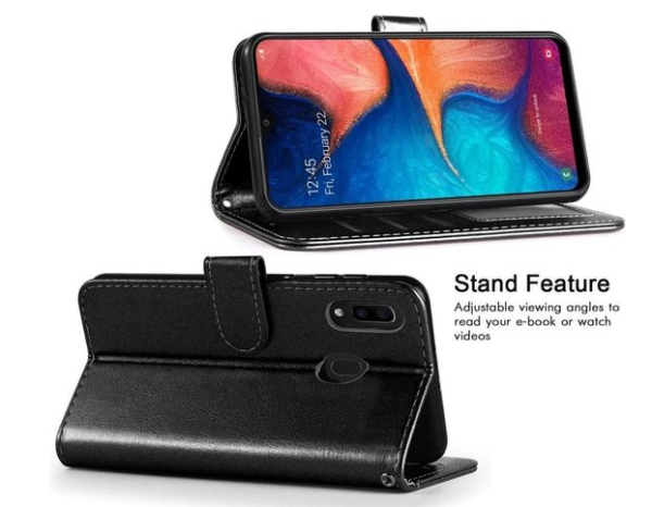 LuxeBass hoesje geschikt voor Samsung Galaxy M31S hoesje book case + 2 stuks Glas Screenprotector zwart