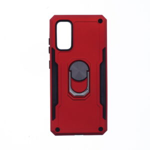 Hoesje geschikt voor Samsung Galaxy A71 Hoesje - Anti-Shock Hybrid Ring Armor rood