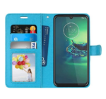 LuxeBass hoesje geschikt voor hoesje geschikt Motorola Moto G Pro 2020 hoesje book case + 2 stuks Glas Screenprotector turquoise