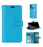LuxeBass hoesje geschikt voor hoesje geschikt Motorola Moto G Pro 2020 hoesje book case + 2 stuks Glas Screenprotector turquoise