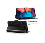 LuxeBass Hoesje geschikt voor Huawei P30 hoesje book case + 2 stuks Glas Screenprotector bruin