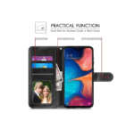 LuxeBass Hoesje geschikt voor Huawei P30 hoesje book case + 2 stuks Glas Screenprotector zwart