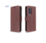 LuxeBass Hoesje geschikt voor Huawei P40 Pro hoesje book case + 2 stuks Glas Screenprotector bruin