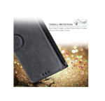 LuxeBass hoesje geschikt voor iPhone 12 hoesje book case + 2 stuks Glas Screenprotector goud