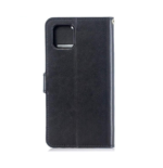 LuxeBass hoesje geschikt voor iPhone 12 hoesje book case + 2 stuks Glas Screenprotector zwart