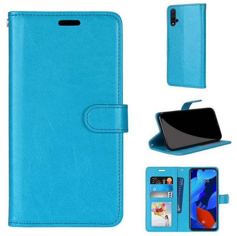 LuxeBass hoesje geschikt voor iPhone 6 hoesje book case + 2x Glas Screenprotector turquoise