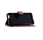 LuxeBass hoesje geschikt voor iPhone 6 Plus hoesje book case + 2 stuks Glas Screen protector bruin