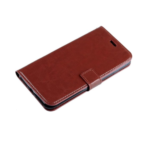 LuxeBass hoesje geschikt voor iPhone 6 Plus hoesje book case + 2 stuks Glas Screen protector bruin