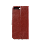 LuxeBass hoesje geschikt voor iPhone 6 Plus hoesje book case + 2 stuks Glas Screen protector bruin