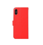 LuxeBass hoesje geschikt voor iPhone X / XS hoesje book case + 2 stuks Glas Screenprotector rood