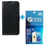 LuxeBass hoesje geschikt voor Nokia 2.2 hoesje book case + 2 stuks Glas Screenprotector rose goud