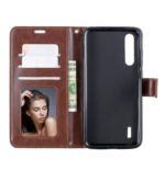 LuxeBass hoesje geschikt voor Samsung Galaxy A10s hoesje book case + 2 stuks Glas Screenprotector bruin